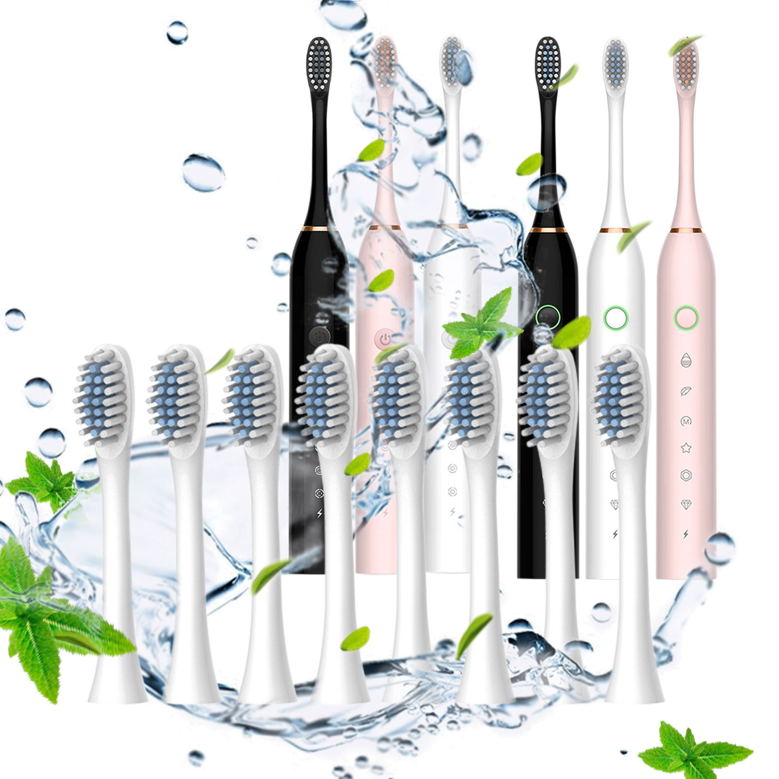 xaoyunyn Electric Toothbrush Replacement Brush Heads 8 Pack Compatible with X 3/X 2/Star Mickey X 3/ZV80 Soft Bristles for Deep Cleaning and Gum Protection IPX7 Performance White